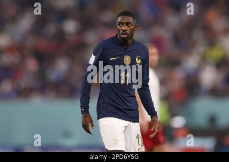 Doha, Qatar. 26th Nov, 2022. Ousmane Dembele of France seen during the FIFA World Cup Qatar 2022 Match between France and Denmark at Stadium 974. Final score: France 2:1 Denmark. (Photo by Grzegorz Wajda/SOPA Images/Sipa USA) Credit: Sipa USA/Alamy Live News Stock Photo