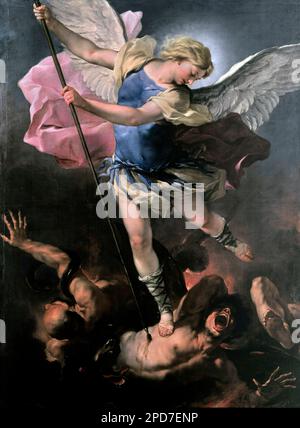St Michael by Luca Giordano (1634-1705), oil on canvas, c. 1663 Stock Photo