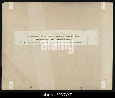 Bridges by means of which cars are loaded upon or unloaded from arks or barges. Forms part of Civil War photos, military construction and transportation in Northern Virginia and elsewhere / United States Military Railway Department . United States, History, Civil War, 1861-1865, Transportation. Stock Photo