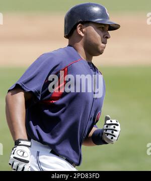 Cleveland Indians' Jhonny Peralta runs the bases after hitting a two-run  home run off Arizona Diamondbacks pitcher Matt Herges in the third inning  Friday, June 17, 2005, in Cleveland. The Indians won