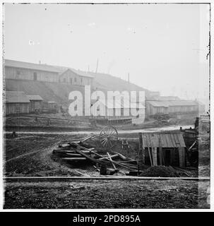 Johnsonville, Tennessee. Federal supply depot. Civil war photographs, 1861-1865 . United States, History, Civil War, 1861-1865. Stock Photo