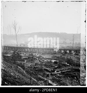 Johnsonville, Tennessee. Federal supply depot. Civil war photographs, 1861-1865 . United States, History, Civil War, 1861-1865. Stock Photo