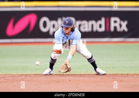 March 22, 2023; St. Petersburg, FL USA; Philadelphia Phillies relief  pitcher Jose Alvarado (46) delivers a pitch during an MLB spring training  game ag Stock Photo - Alamy