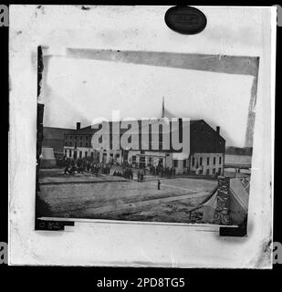 Richmond, Virginia. libby prison, North side. Civil war photographs, 1861-1865 . United States, History, Civil War, 1861-1865. Stock Photo