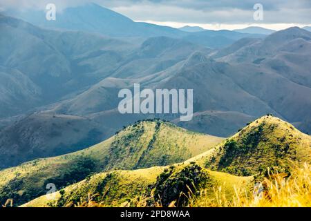 mountainous landscape of the Malolotja Nature Reserve in Swaziland (Eswatini) Stock Photo