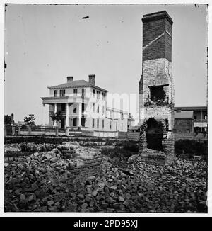 Charleston, South Carolina. O'Connor house on Broad Street where Federal officers were confined under fire. Civil war photographs, 1861-1865 . United States, History, Civil War, 1861-1865. Stock Photo