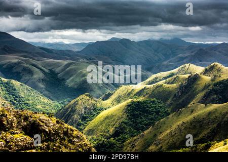 mountainous landscape of the Malolotja Nature Reserve in Swaziland (Eswatini) Stock Photo