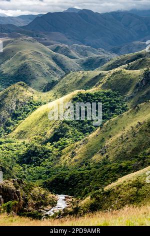 mountainous landscape of the Malolotja Nature Reserve in Swaziland (Eswatini) Stock Photo