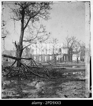 Savannah, Georgia. Ruins of houses. Civil war photographs, 1861-1865 . United States, History, Civil War, 1861-1865. Stock Photo