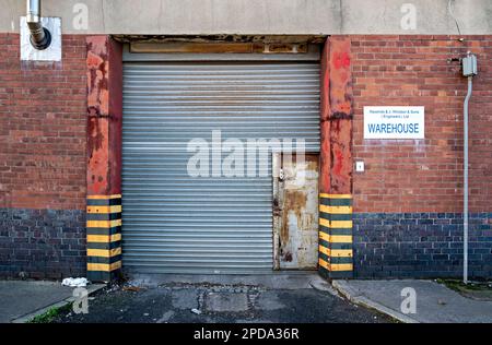 Liverpool Dockland warehouse elevation Stock Photo