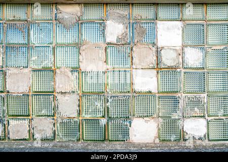 Glass block wall Stock Photo