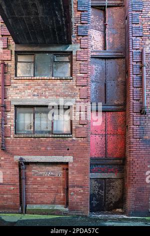 Liverpool Dockland warehouse elevation Stock Photo