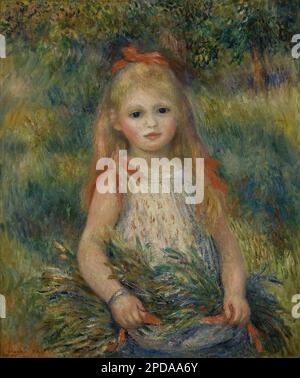 Girl with Flowers by Pierre-Auguste Renoir Stock Photo - Alamy