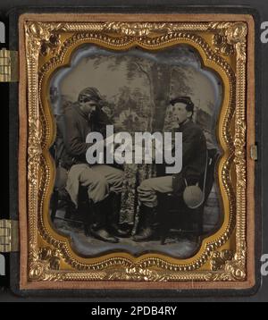 A photograph showing two unidentified Confederate soldiers from ...
