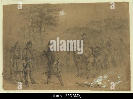 Picket Guard The advance guard. Morgan collection of Civil War drawings. Guards ...