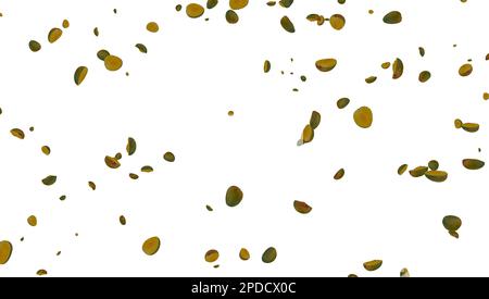 mango falling rain, isolated on transparent background. Stock Photo