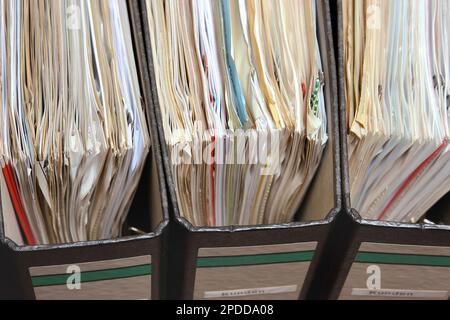 full folders lettering clients Stock Photo