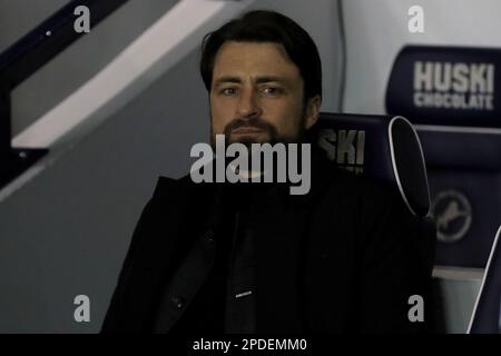 London, UK. 14th Mar, 2023. Swansea City manager, Russell Martin seen during the EFL Sky Bet Championship match between Millwall and Swansea City at The Den, London, England on 14 March 2023. Photo by Carlton Myrie. Editorial use only, license required for commercial use. No use in betting, games or a single club/league/player publications. Credit: UK Sports Pics Ltd/Alamy Live News Stock Photo