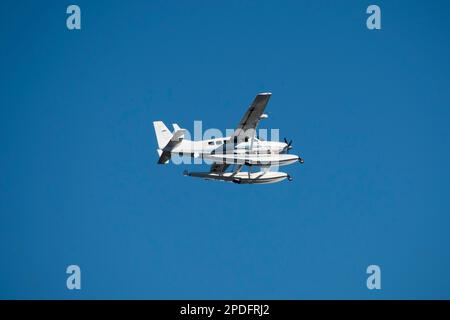 A Seaplane in the Sky Stock Photo