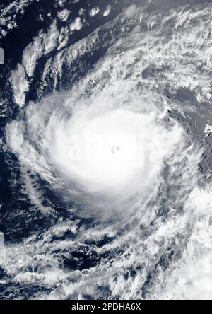 Hurricane Hector heading towards Hawaii, satellite image Stock Photo