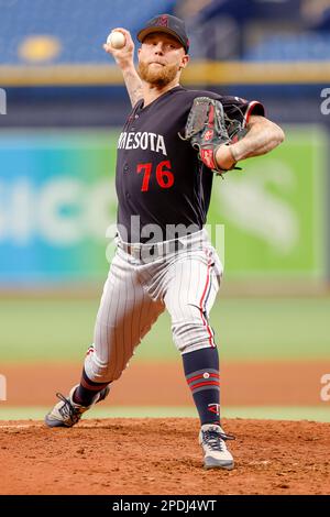 March 14, 2023, St. Petersburg, FL USA; Minnesota Twins pitcher