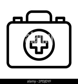 First Aid Box Vector Thick Line Icon For Personal And Commercial Use. Stock Photo