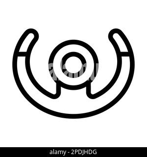 Steering Wheel Vector Thick Line Icon For Personal And Commercial Use ...