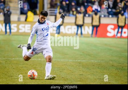 Chester, Pennsylvania, USA. 14th Mar, 2023. March 14, 2023, Chester PA- Alianza FC player ISAAC PORTILLO (27) in action in the second-leg of the Scotiabank Concacaf Champions League Round of 16 at Subaru Park The Union won 4-0 and advanced to the quarter finals. (Credit Image: © Ricky Fitchett/ZUMA Press Wire) EDITORIAL USAGE ONLY! Not for Commercial USAGE! Stock Photo