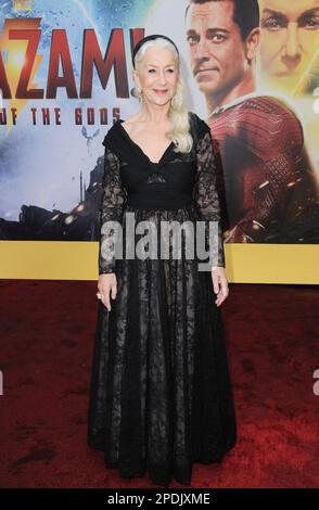 Los Angeles, CA. 14th Mar, 2023. Helen Mirren at arrivals for SHAZAM! FURY OF THE GODS Premiere, Regency Village Theatre, Los Angeles, CA March 14, 2023. Credit: Elizabeth Goodenough/Everett Collection/Alamy Live News Stock Photo