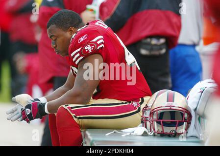 San Francisco 49ers Fred Beasley sits on the bench near the end of the game  against the New York Giants, Sunday, Nov. 6, 2005 in San Francisco. The  Giants beat the 49ers