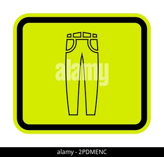 Jeans vector icon isolated on white background Stock Vector