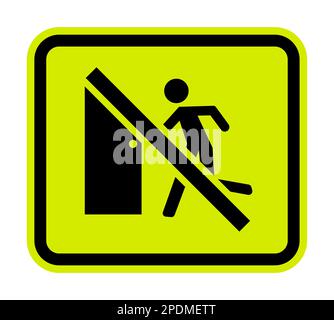No Exit Sign On White Background Stock Vector