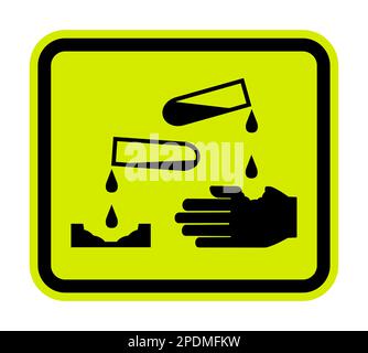 Hazardous substances signs icon flammable skull radioactive hazard corrosive Stock Vector