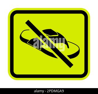 Do not No Open Toed Shoes Stock Vector