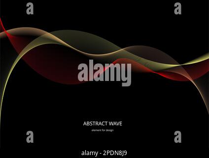Abstract wave element for design. Digital frequency track equalizer. Stylized line art background. Vector illustration. Wave with lines created using Stock Vector