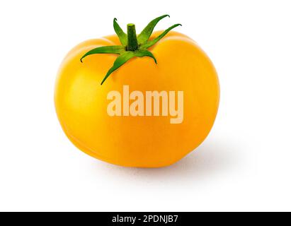 Yellow tomato isolated on white background Stock Photo