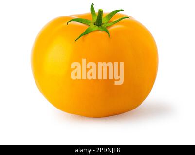 Yellow tomato isolated on white background Stock Photo