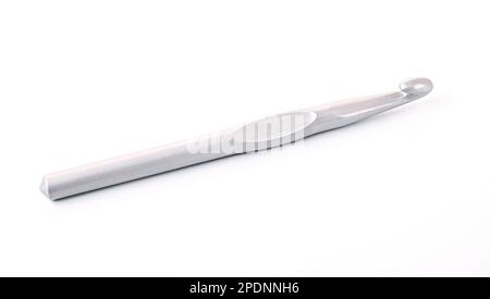 metal crochet hook isolated on white background Stock Photo