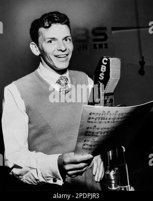 Frank Sinatra (1944 CBS Radio publicity photo) Stock Photo