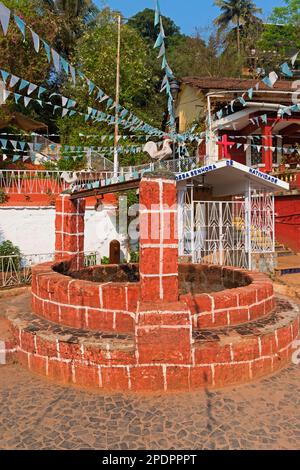Old well Fontainhas quarter Panjim Tiswadi Goa India Stock Photo