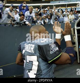 Seattle Seahawks running back Shaun Alexander watches as the game slips away  in the second half of Super Bowl XL featuring the Seattle Seahawks and the  Pittsburgh Steelers at Ford Field in