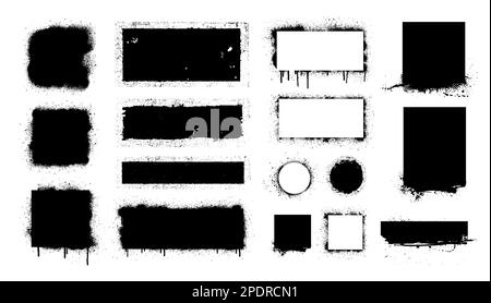 Paint grunge frames compositions for texting boxes Stock Vector
