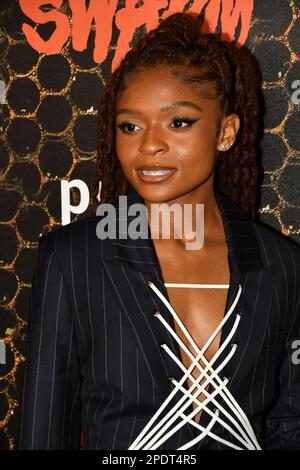 LOS ANGELES, CA - MARCH 14: Dominique Thorne at the LA premiere of Swarm at the Lighthouse ArtSpace Los Angeles in Los Angeles, California on March 14, 2023. Credit: Koi Sojer/Snap'N U Photos/MediaPunch Stock Photo