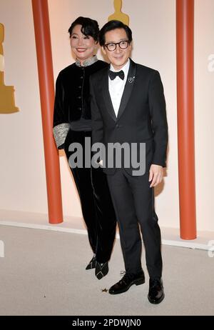 Echo Quan and Ke Huy Quan at the 12th Breakthrough Prize Gala at Barker ...