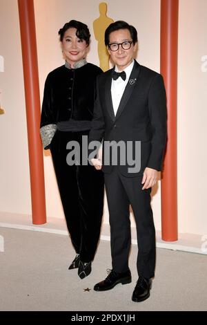Echo Quan and Ke Huy Quan at the 12th Breakthrough Prize Gala at Barker ...