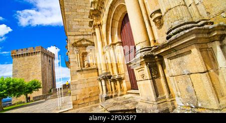Monastery of San Vicente del Pino, Neoclassic Style, Luxury Parador Hotel, 13th Century Castle of San Vicente, Monforte de Lemos, Lugo, Galicia, Spain Stock Photo