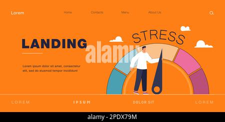 Tired business person reducing level of stress Stock Vector