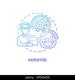 Expertise blue gradient concept icon Stock Vector