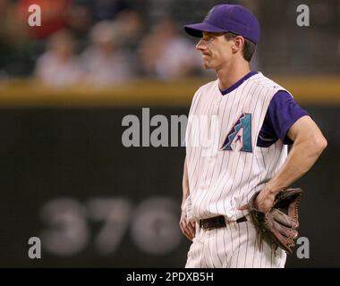 Houston Astros pitcher Wade Miller delivers against Arizona Diamondbacks  batter Craig Counsell in the first inning Tuesday, June 4, 2002, in  Phoenix.(AP Photo/Paul Connors Stock Photo - Alamy