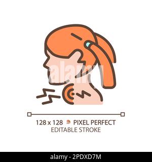 Croup pixel perfect RGB color icon Stock Vector